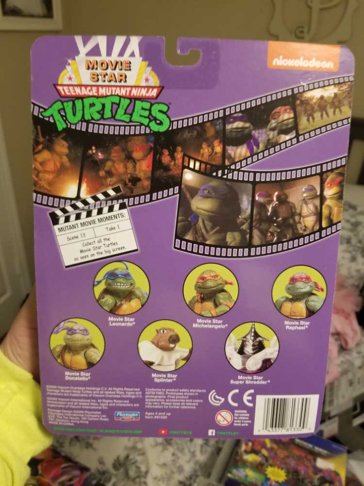 Movie Star 6-Pack (Leonardo, Donatello, Michelangelo, Raphael Splinter & Super Shredder) - Playmates (Teenage Mutant Ninja Turtles (90s Movie)) action figure collectible [Barcode 043377813309] - Main Image 2