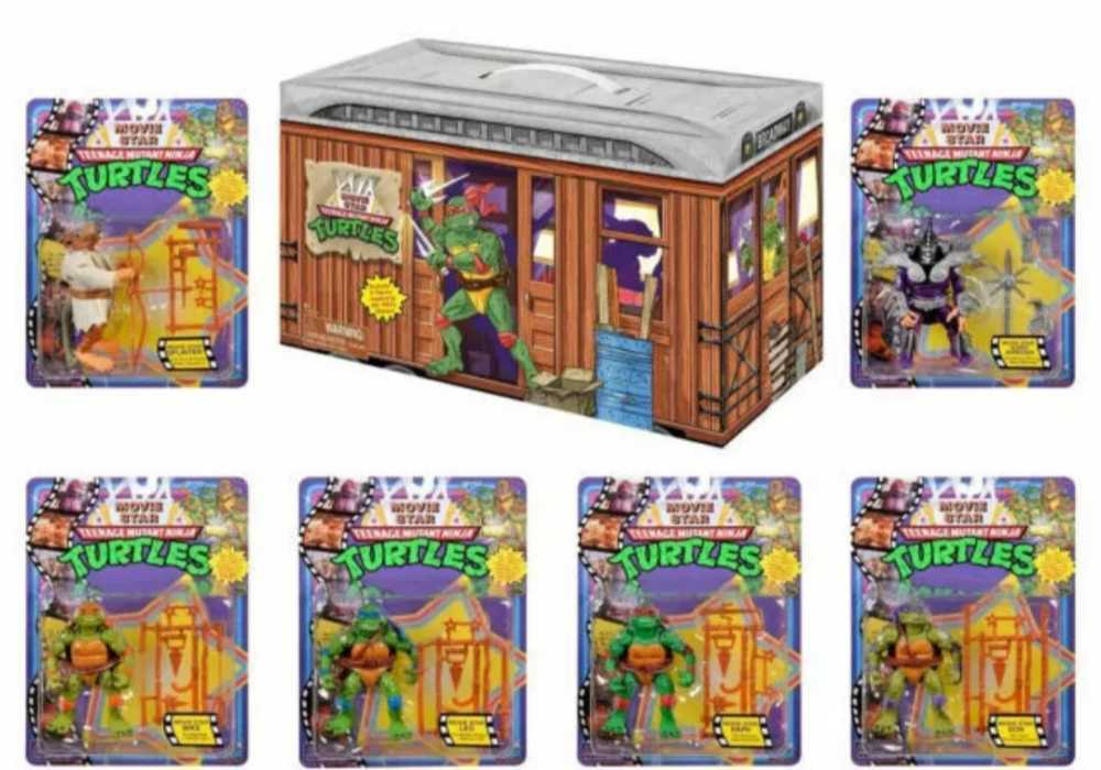Movie Star 6-Pack (Leonardo, Donatello, Michelangelo, Raphael Splinter & Super Shredder) - Playmates (Teenage Mutant Ninja Turtles (90s Movie)) action figure collectible [Barcode 043377813309] - Main Image 3