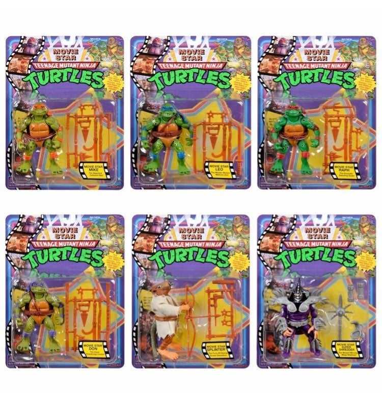 Movie Star 6-Pack (Leonardo, Donatello, Michelangelo, Raphael Splinter & Super Shredder) - Playmates (Teenage Mutant Ninja Turtles (90s Movie)) action figure collectible [Barcode 043377813309] - Main Image 4