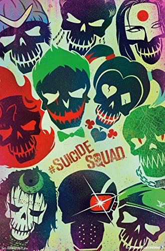 Suicide Squad Faces Wall Poster 22.375” X 34”  action figure collectible [Barcode 882663045969] - Main Image 1