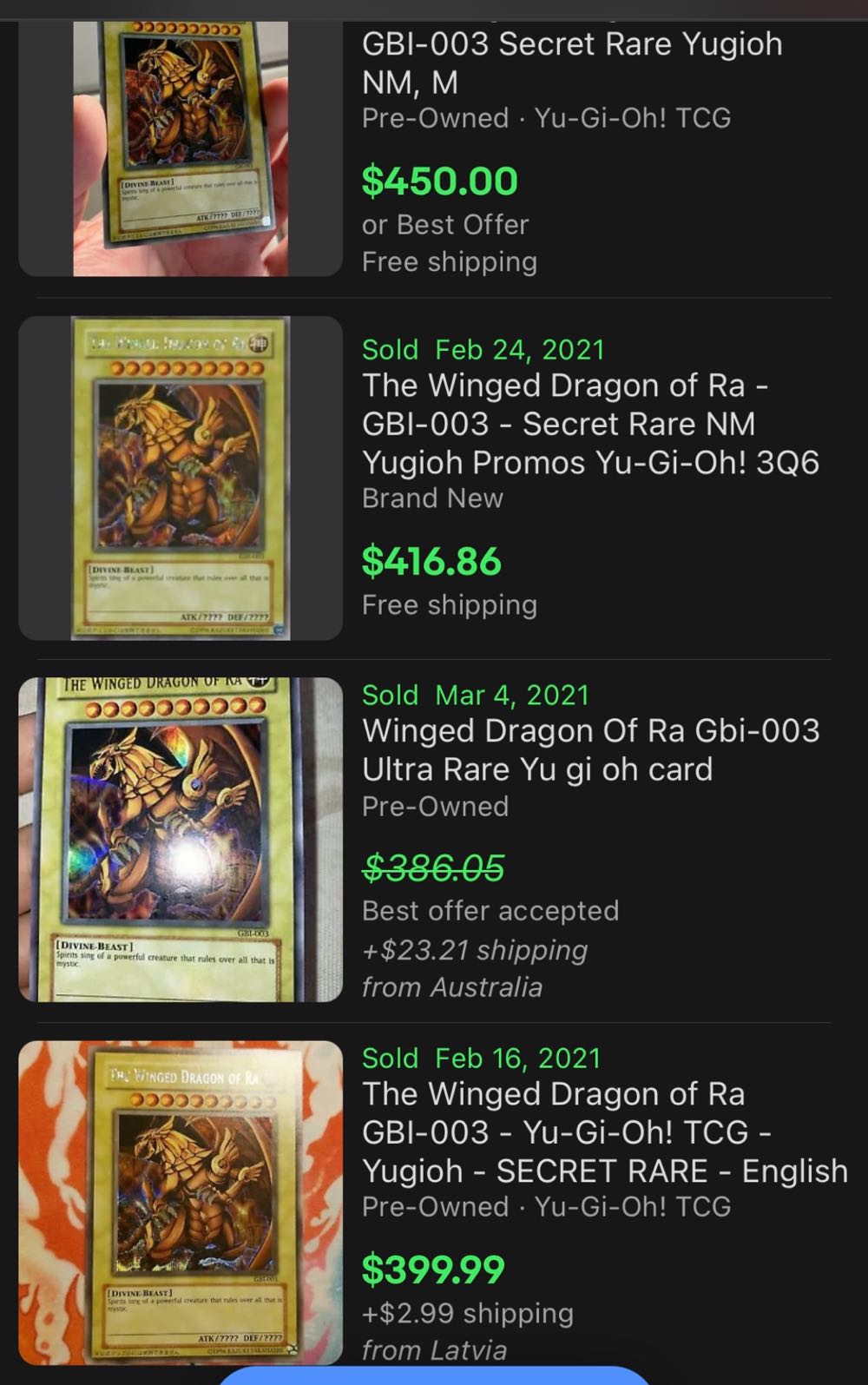 The Winged Dragon Of Ra GBI-003  action figure collectible - Main Image 2