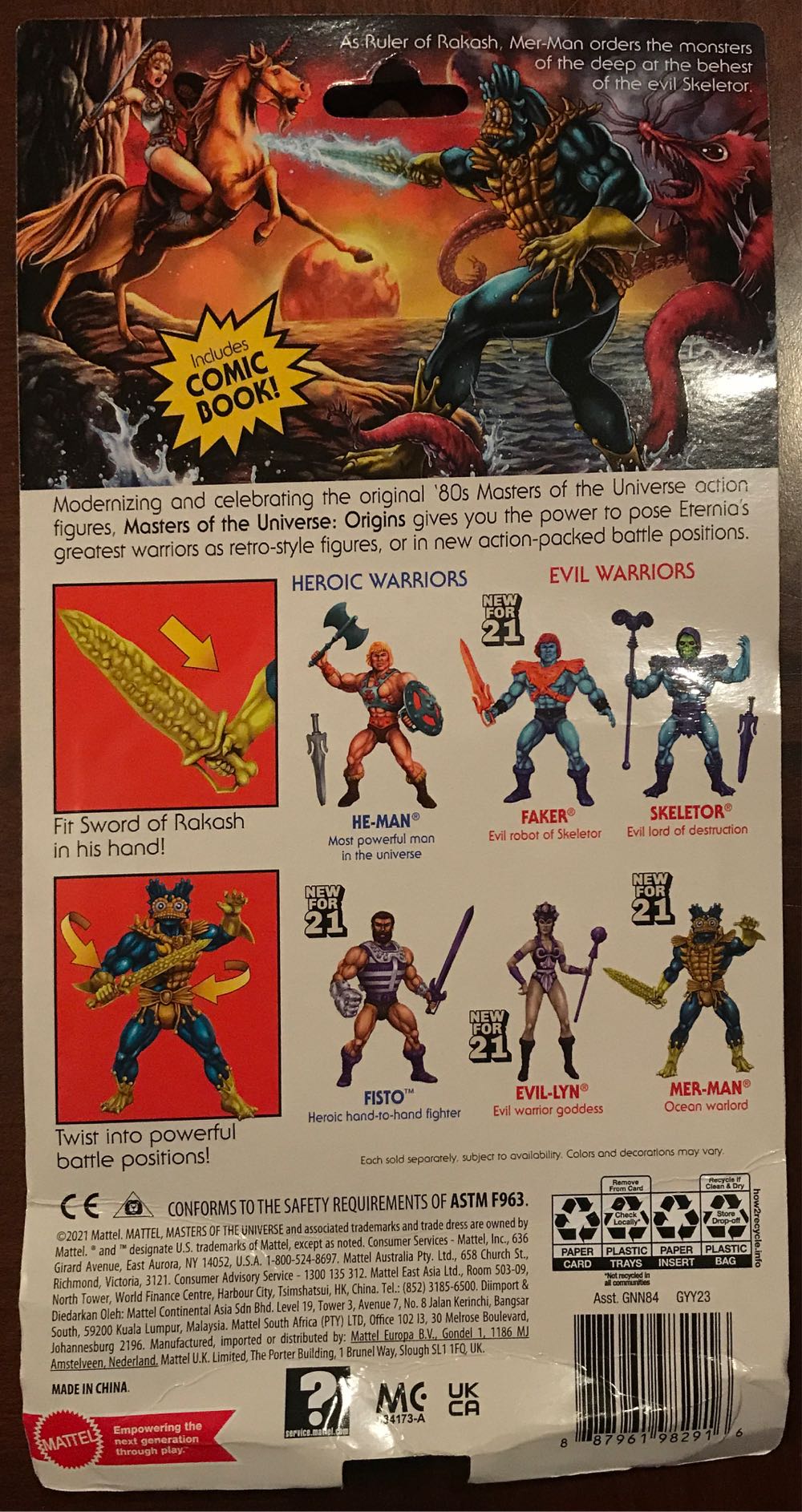 Mer-Man (LOP) - Mattel (Masters of the Universe: Origins) action figure collectible [Barcode 887961982916] - Main Image 2