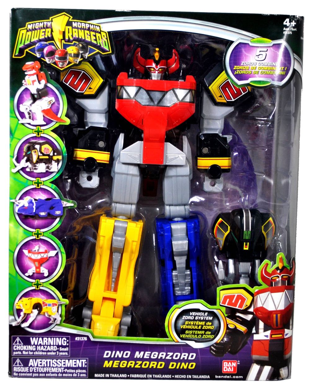 Mighty Morphin Power Rangers Dino Megazord - Bandai (Mighty Morphin Power Rangers) action figure collectible - Main Image 2