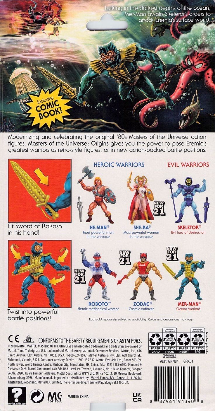 Mer-Man - Mattel (Master Of The Universe: Origins) action figure collectible - Main Image 3