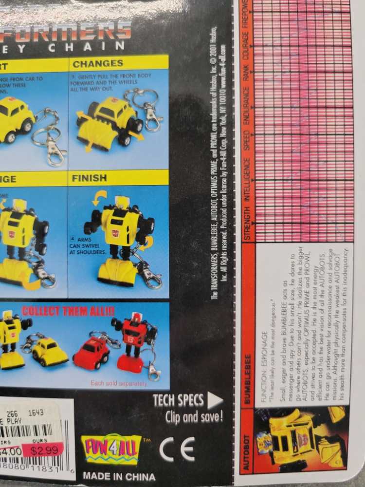 Bumblebee  - Fun 4 All (Key Chain) action figure collectible [Barcode 08011831] - Main Image 4