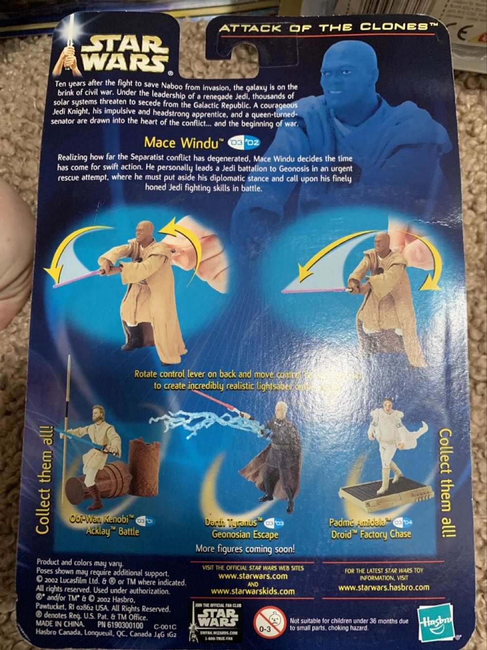 Mace Windu (Arena Confrontation) - Hasbro (Attack Of The Clones) action figure collectible [Barcode 076930849187] - Main Image 3