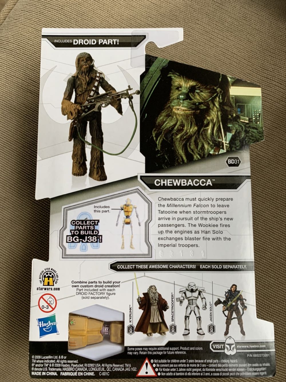 Chewbacca W Headset: BD31 - Hasbro (Star Wars: The Legacy Collection) action figure collectible [Barcode 653569464860] - Main Image 2
