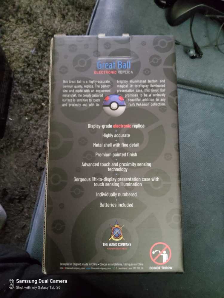 1:1 Scale: Pokémon - Great Ball - Wand Company (Electronic Replica) action figure collectible [Barcode 5060178520514] - Main Image 2