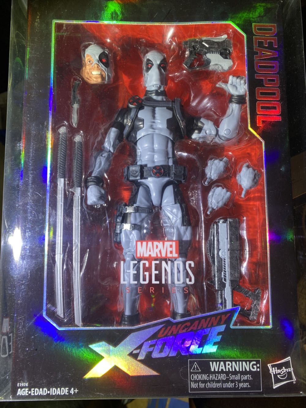 Marvel E1974 Hasbro Legends Series 12” Deadpool Action Figure From Uncanny X-force Comics With Blaster Weapon Accessories & 30 Points Of Articulation Amazon Exclusive - Hasbro (Marvel Legends) (Marvel: Legends Series) action figure collectible [Barcode 630509780709] - Main Image 2