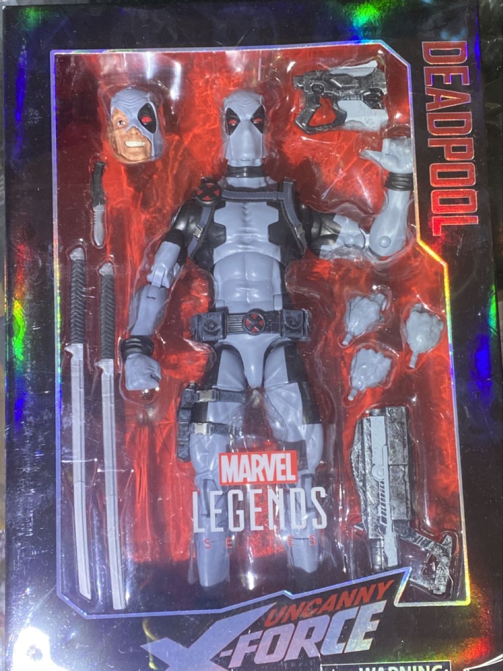Marvel E1974 Hasbro Legends Series 12” Deadpool Action Figure From Uncanny X-force Comics With Blaster Weapon Accessories & 30 Points Of Articulation Amazon Exclusive - Hasbro (Marvel Legends) (Marvel: Legends Series) action figure collectible [Barcode 630509780709] - Main Image 3
