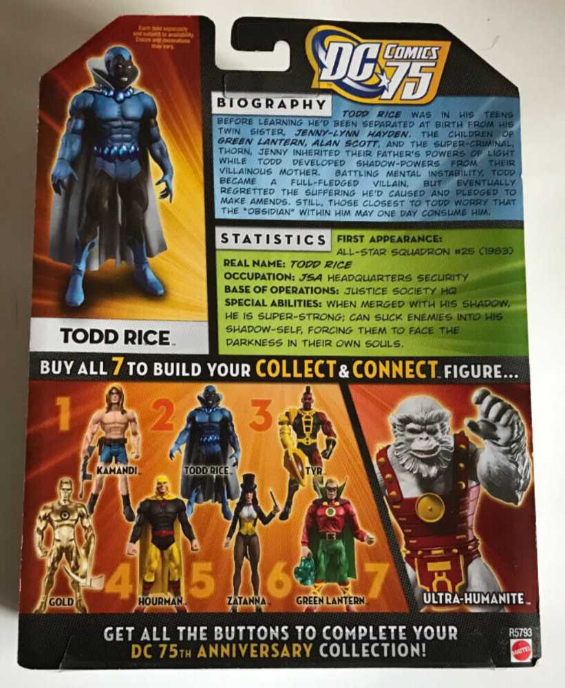 DC Classics Obsidian - Mattel (DC Universe Classics) (DC Comics) action figure collectible [Barcode 027084831399] - Main Image 2