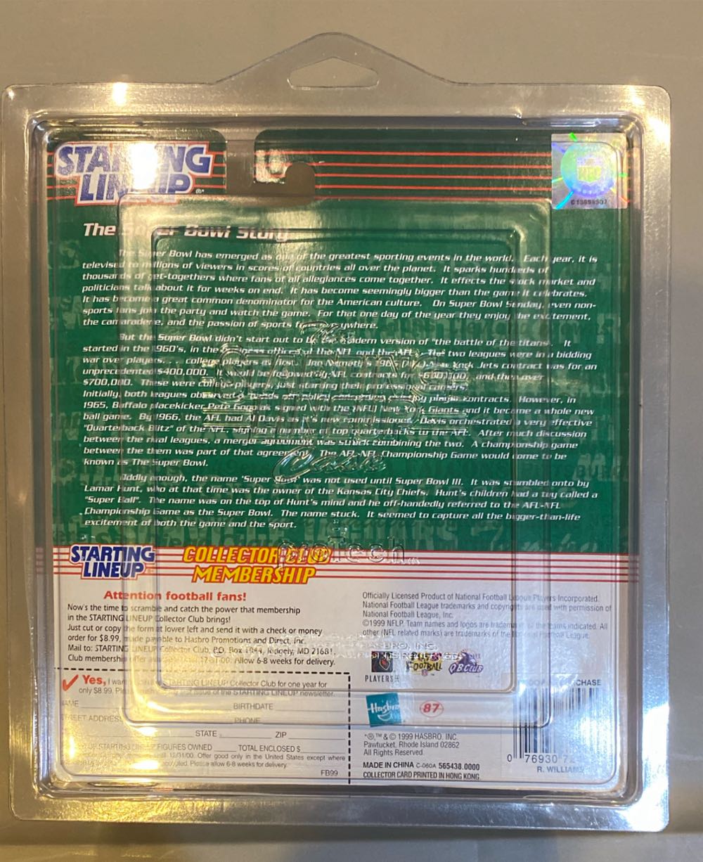 1999 Extended Series Starting Lineup Ricky Williams  action figure collectible [Barcode 076930724699] - Main Image 2