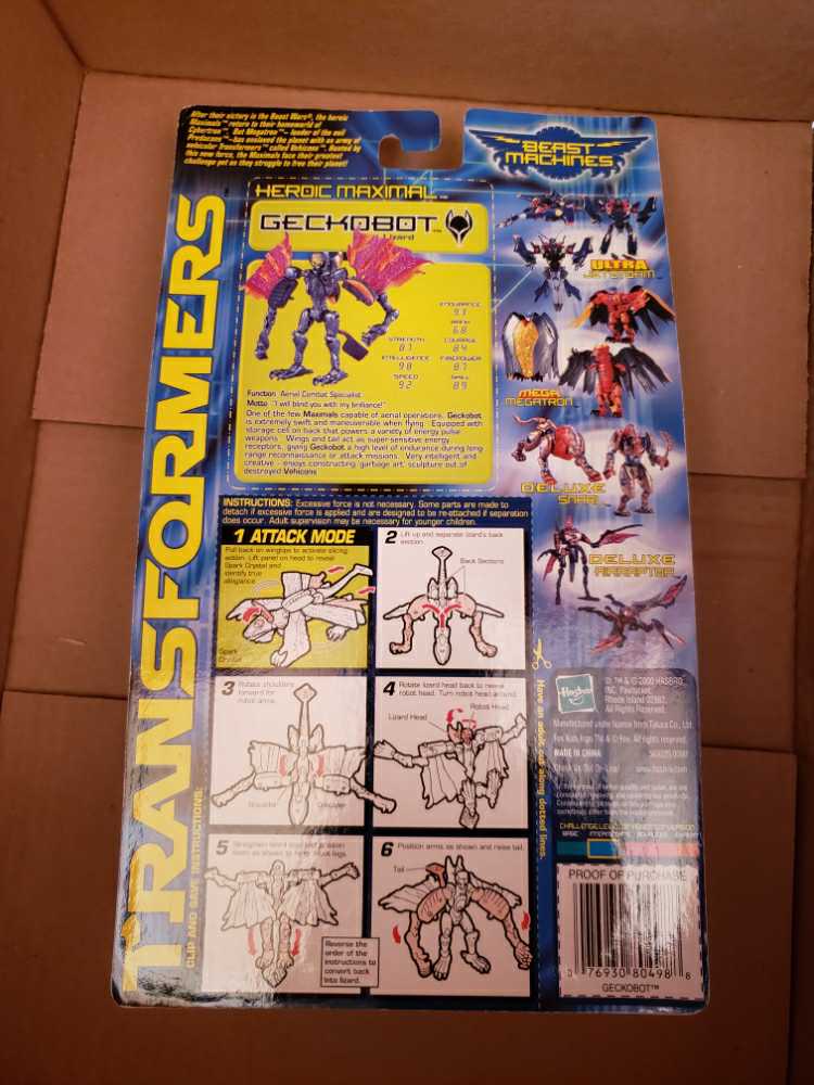 Geckobot - Hasbro (Transformers: Beast Machines) action figure collectible [Barcode 076930804988] - Main Image 2