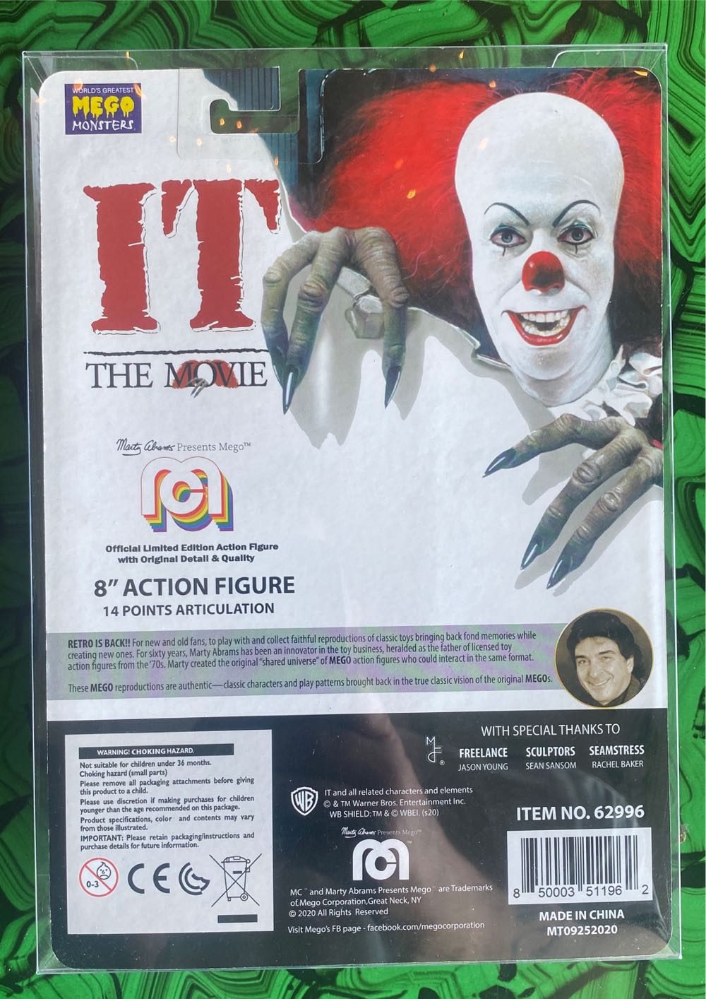 Pennywise (Burnt Face) - MEGO Corp. (IT (1990)) action figure collectible [Barcode 850003511962] - Main Image 2