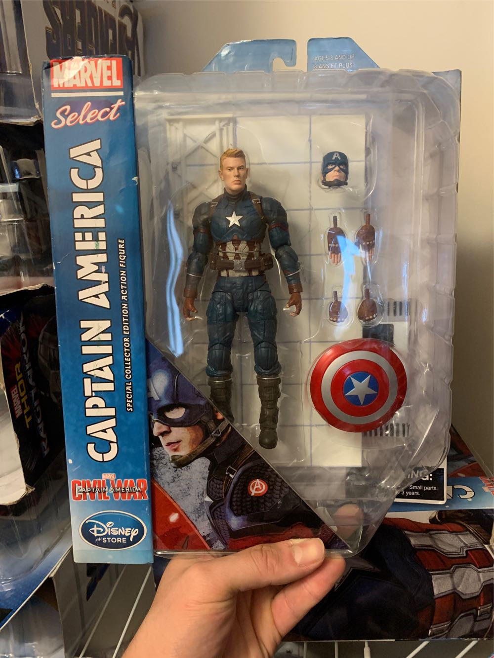 Captain America Marvel Select unmasked  action figure collectible [Barcode 461011922505] - Main Image 1