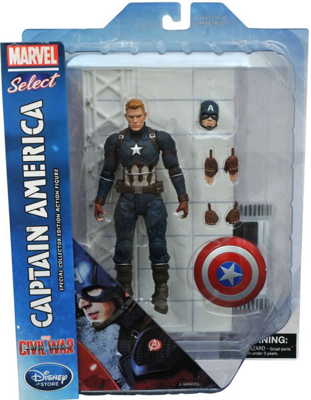 Captain America Marvel Select unmasked  action figure collectible [Barcode 461011922505] - Main Image 2
