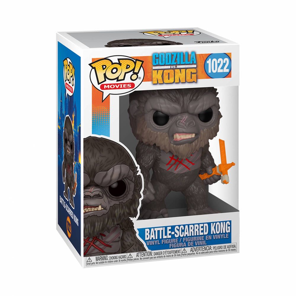 Godzilla Vs Kong # 1022 : Pop! Movies Kong Battle - Scarred Kong  action figure collectible [Barcode 889698509541] - Main Image 2