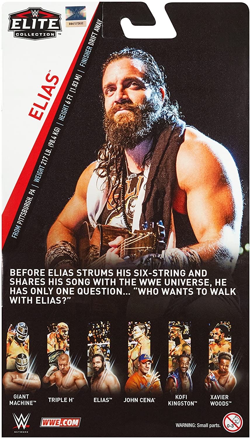 Elias - Mattel (WWE Elite Series #60) action figure collectible [Barcode 887961572490] - Main Image 3