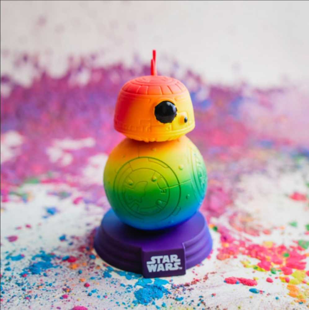 Funko Pop! Movies: Star Wars Rainbow BB-8 Pride Month 2021 - Funko (Star Wars Funko Pop!) action figure collectible [Barcode 889698569828] - Main Image 3