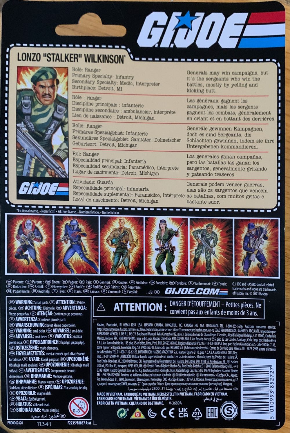 Lonzo “Stalker” Wilkinson - Hasbro (G.I. Joe Retro Collection) action figure collectible [Barcode 5010993852727] - Main Image 2