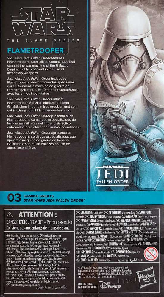 Gaming Greats 3 Flametrooper - Disney / Hasbro (Black Series 6” 2020- 2024: Gaming Greats) action figure collectible [Barcode 5010993873586] - Main Image 2