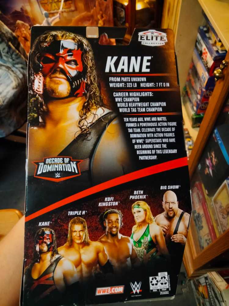 Kane (Signed) - Mattel Wwe (WWE Elite Decade Of Domination) action figure collectible [Barcode 887961906547] - Main Image 2