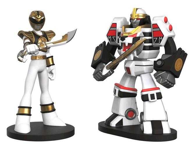 White Ranger & Tigerzord - Funko Pop (Power Rangers Funko Heroworld) action figure collectible - Main Image 2