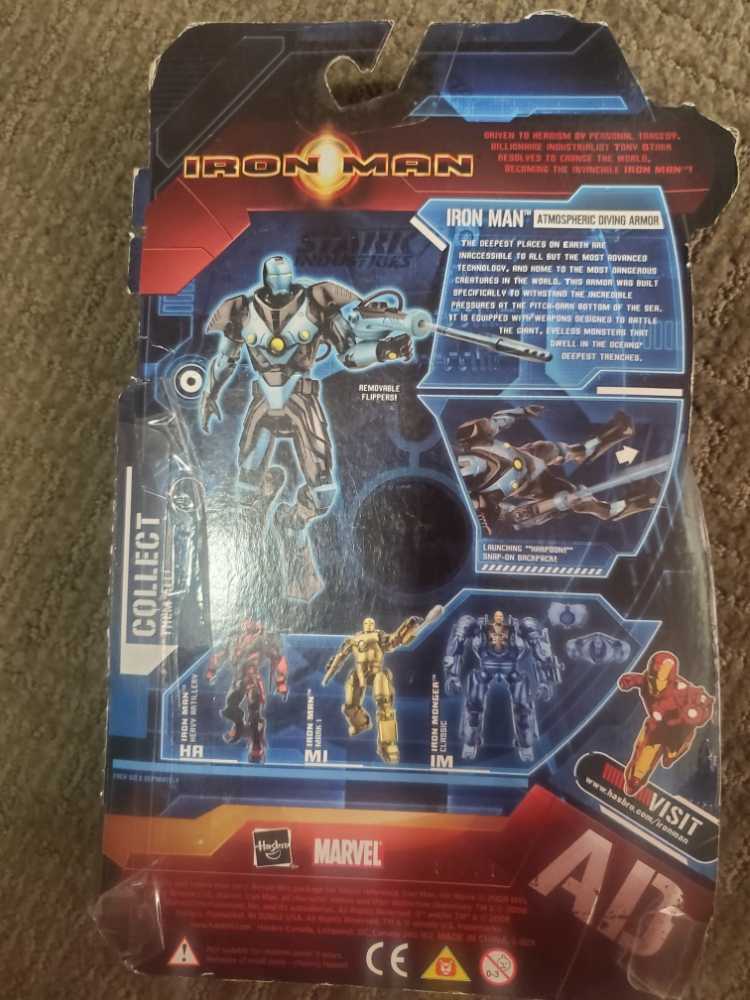 IRON MAN Atmospheric Diving Armor - Hasbro (Marvel: Iron Man: 6”) action figure collectible [Barcode 653569358480] - Main Image 2