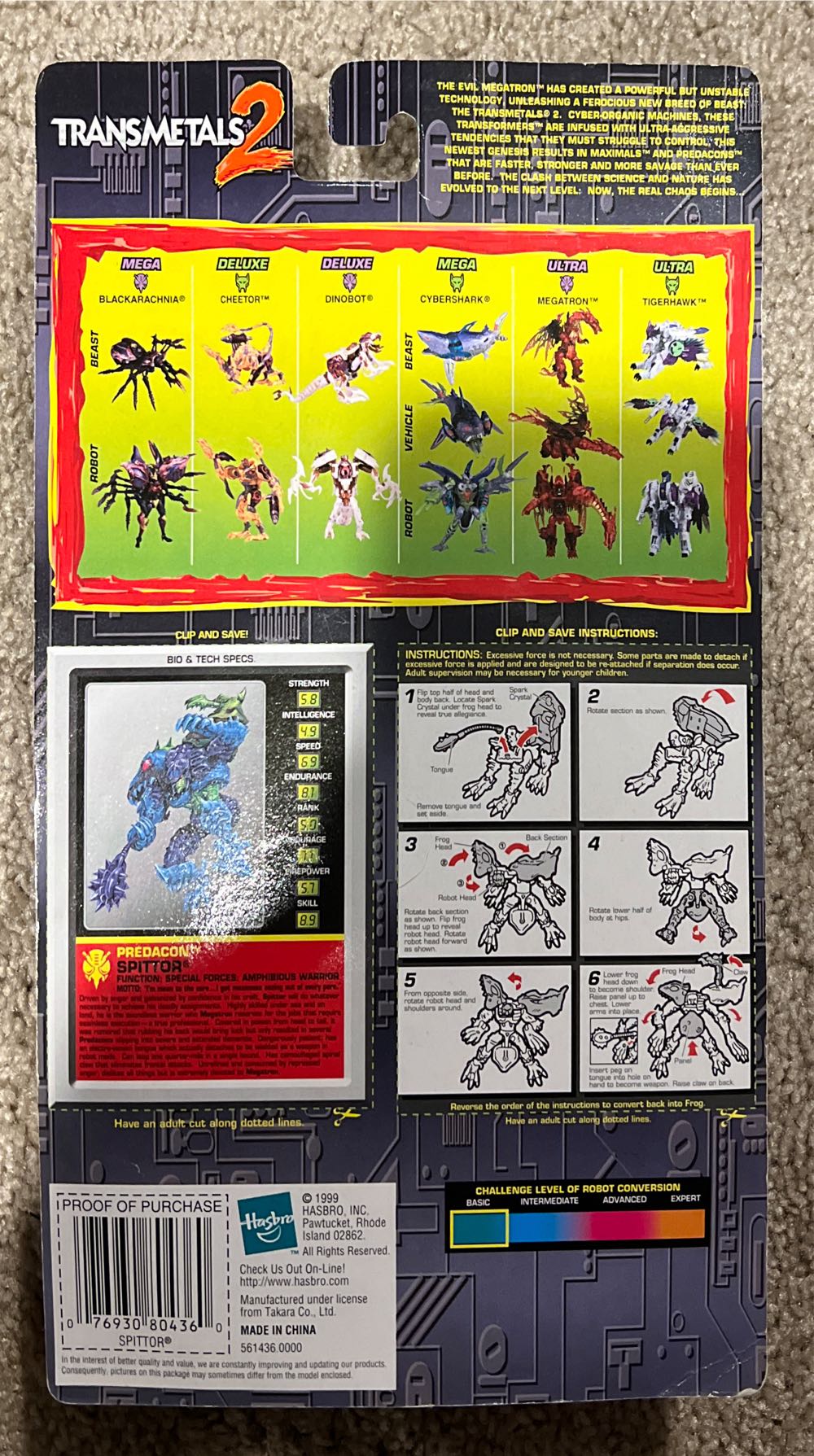 Transformers Beast Wars Transmetals 2: Spittor (Transmetal 2) - Hasbro (Transformers: Beast Wars) action figure collectible [Barcode 076930804360] - Main Image 2