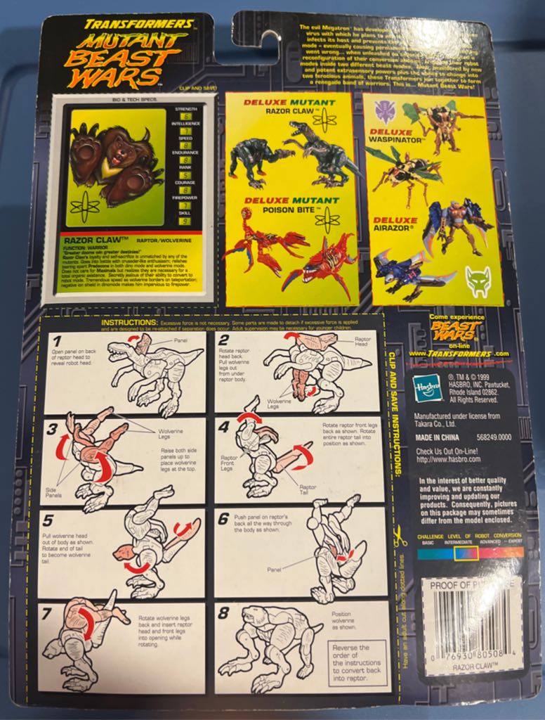 Razor Claw - Hasbro (Transformers: Beast Wars) action figure collectible [Barcode 076930805084] - Main Image 2