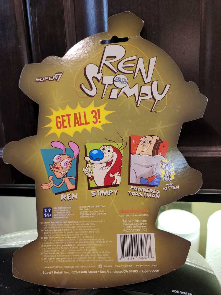 Ren - Super 7/ReAction (Ren And Stimpy) action figure collectible [Barcode 811169039387] - Main Image 3