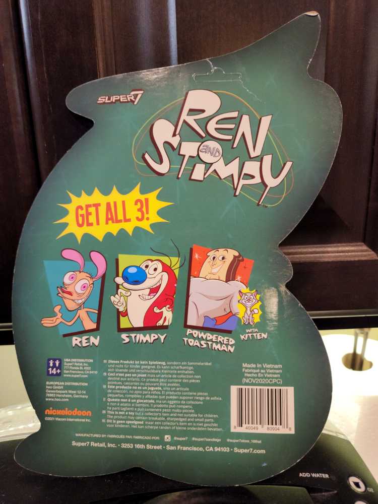 ReAction - Ren - Super 7 (ReAction) (Ren And Stimpy) action figure collectible [Barcode 840049809048] - Main Image 4