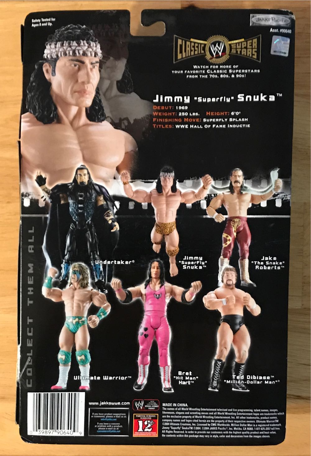 WWE Jimmy “Superfly” Snuka - Jakks Pacific (WWE Jakks Pacific Superstars Series 3) action figure collectible [Barcode 039897906409] - Main Image 2
