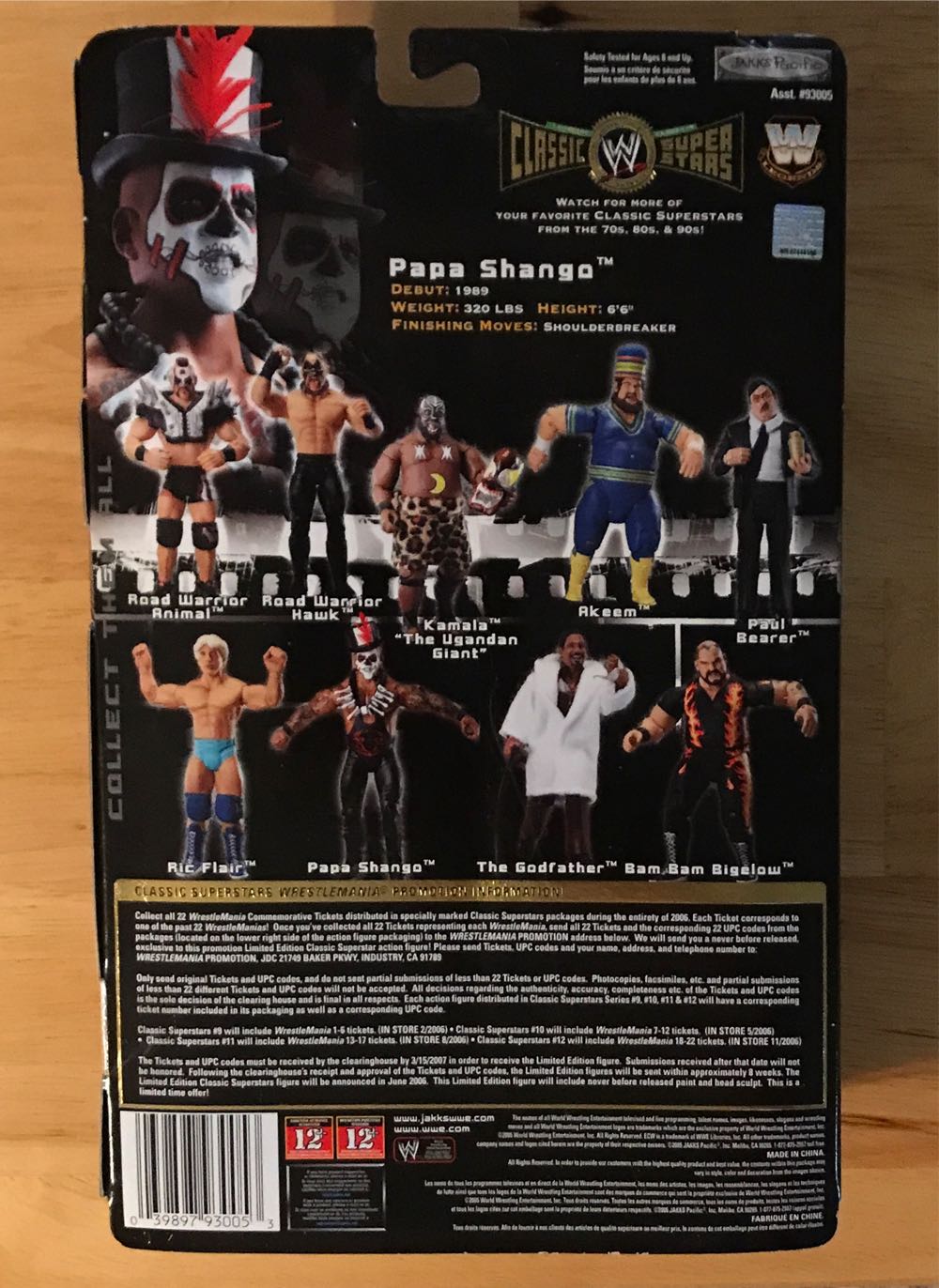Papa Shango - Jakks Pacific (WWE Classic Superstars) action figure collectible [Barcode 039897930053] - Main Image 2