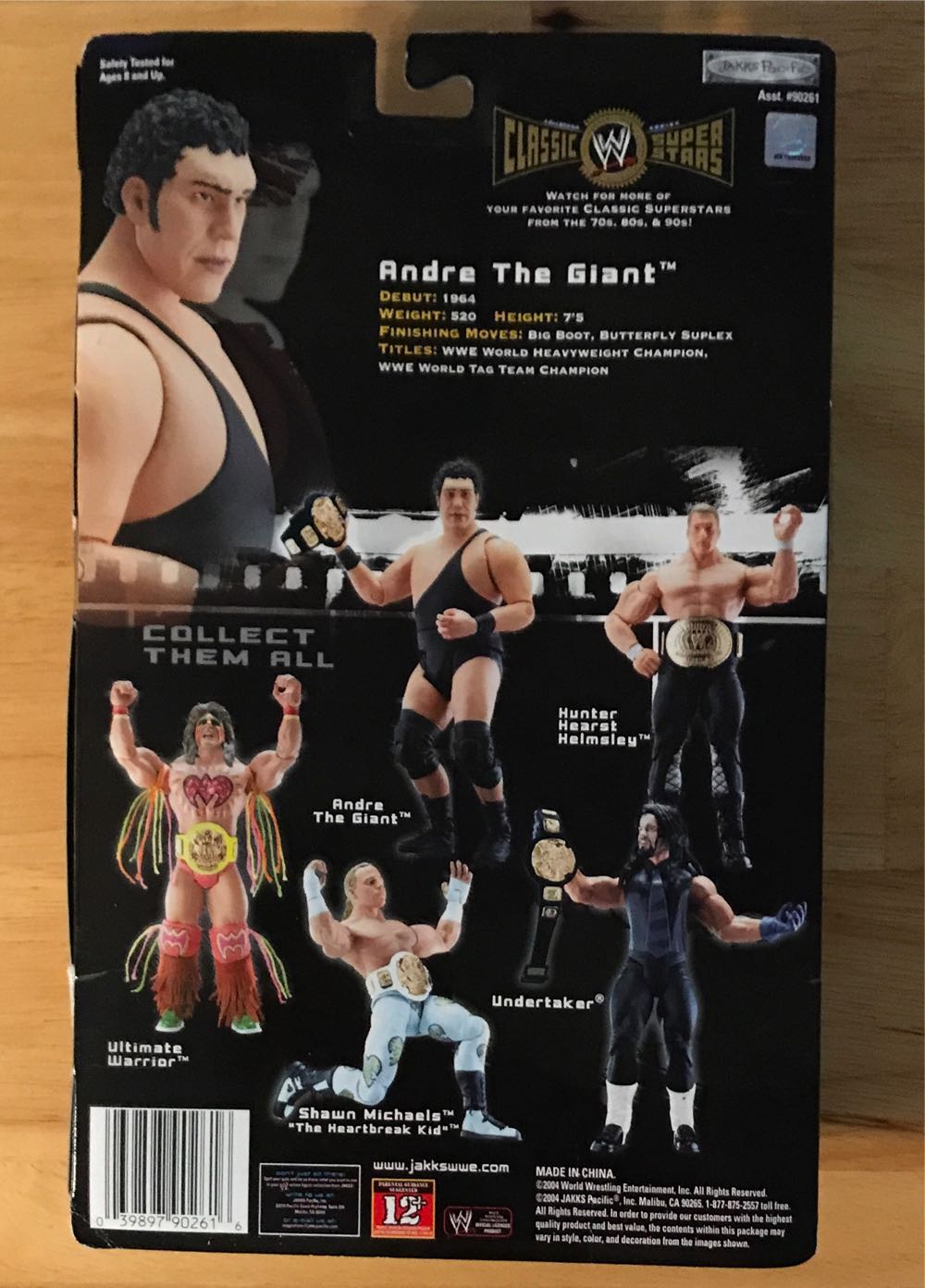 Andre The Giant - WWE Jakks Pacific Classic Superstars (WWE Jakks Classic Superstars) action figure collectible [Barcode 039897902616] - Main Image 2