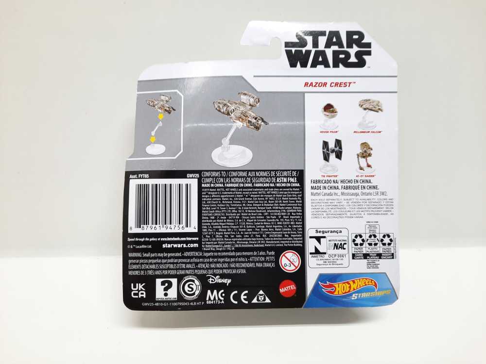 Star Wars: Starships Razor Crest - Hot Wheels from Mattel (Hot Wheels Starships) action figure collectible [Barcode 887961947564] - Main Image 2