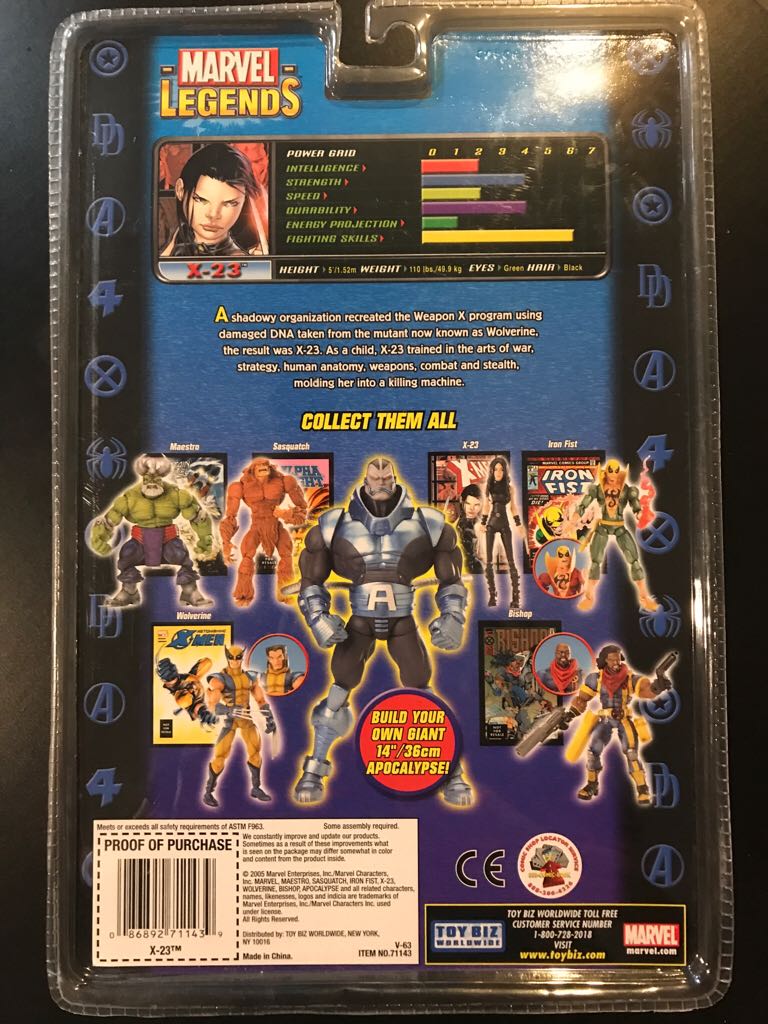 X-23 - Toy Biz (Marvel Legends Toy Biz Apocalypse Baf Series) action figure collectible - Main Image 2