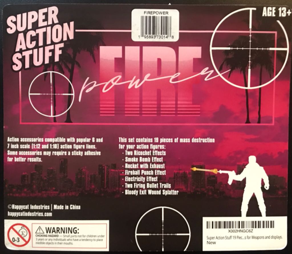 Fire Power - Happycat Industries (Super Action Stuff) action figure collectible [Barcode 195893730148] - Main Image 2