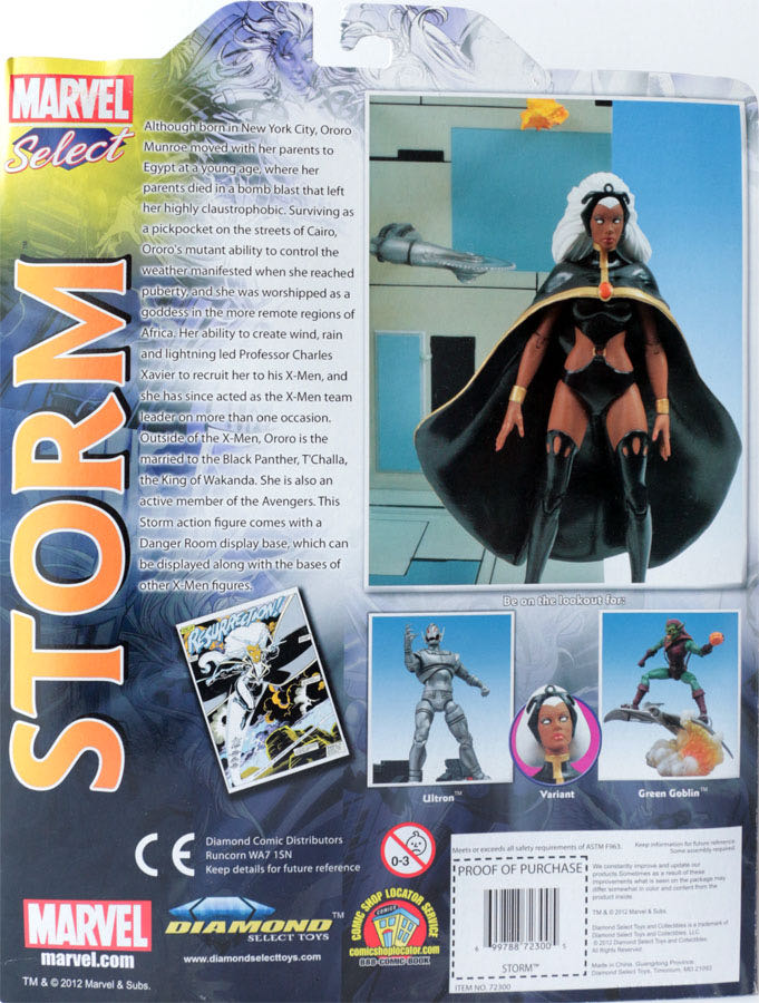 Storm - Diamond Select (Marvel Select X-Men Danger Room Series) action figure collectible [Barcode 699788723012] - Main Image 2
