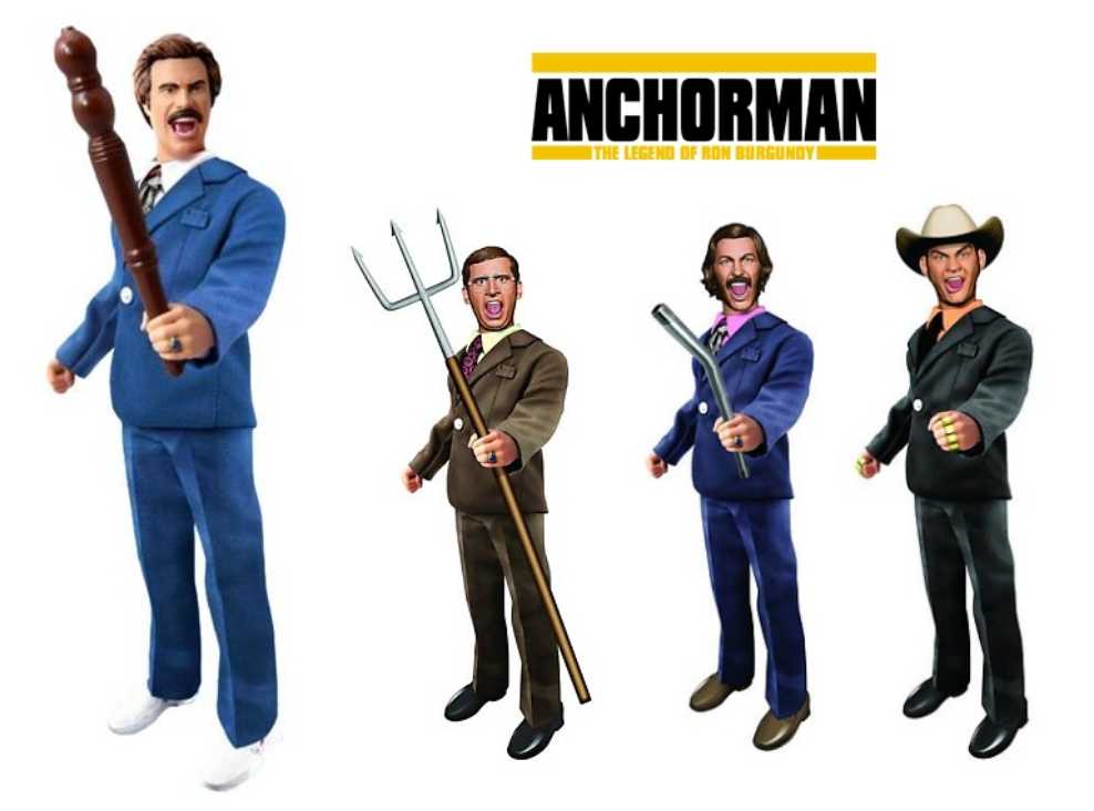 Anchorman Battle Ready Ron Burgundy  - Beeline (Anchorman) action figure collectible [Barcode 897332001313] - Main Image 4