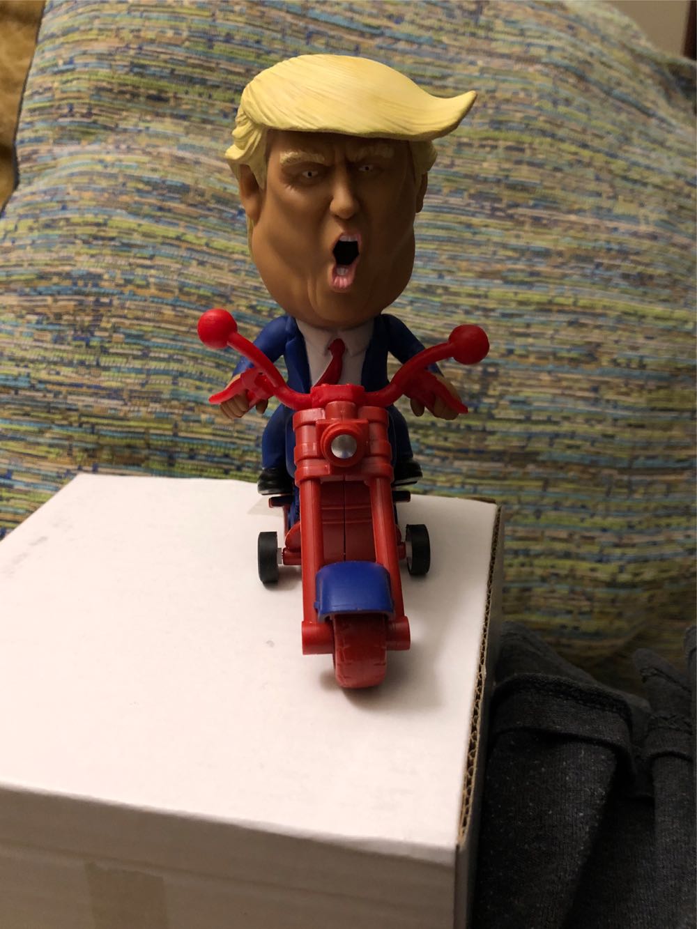 Donald Trump On A Motorcycle Nicnak  action figure collectible - Main Image 2