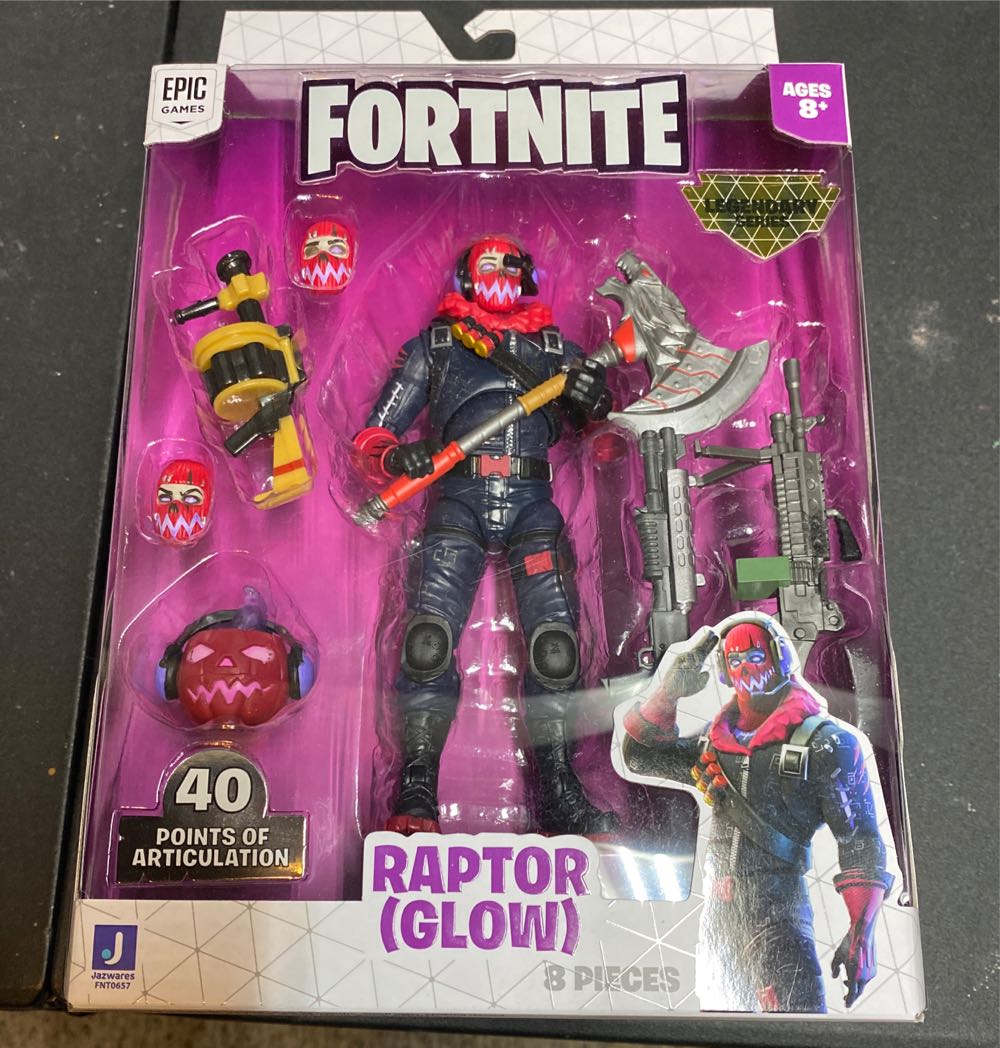 Raptor (Glow) - Jazzwares (Fortnite Legendary Series) action figure collectible [Barcode 191726390022] - Main Image 1