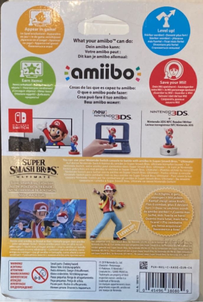 Amiibo 74: Pokemon Trainer - Nintendo (Super Mario) action figure collectible - Main Image 2