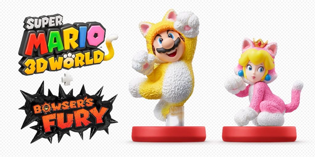 Amiibo: Cat Mario & Cat Peach - Nintendo (Super Mario) action figure collectible [Barcode 045496380908] - Main Image 2