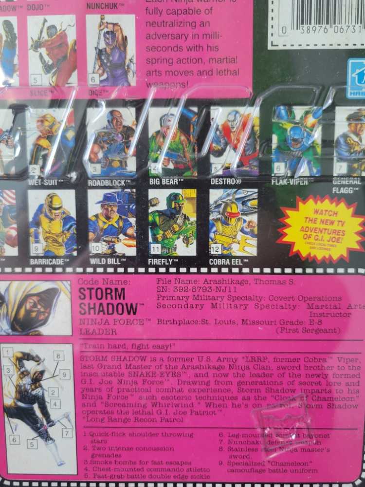 Storm Shadow [v3] - Hasbro (G.I. Joe: A Real American Hero: Ninja Force) action figure collectible [Barcode 038976067314] - Main Image 4