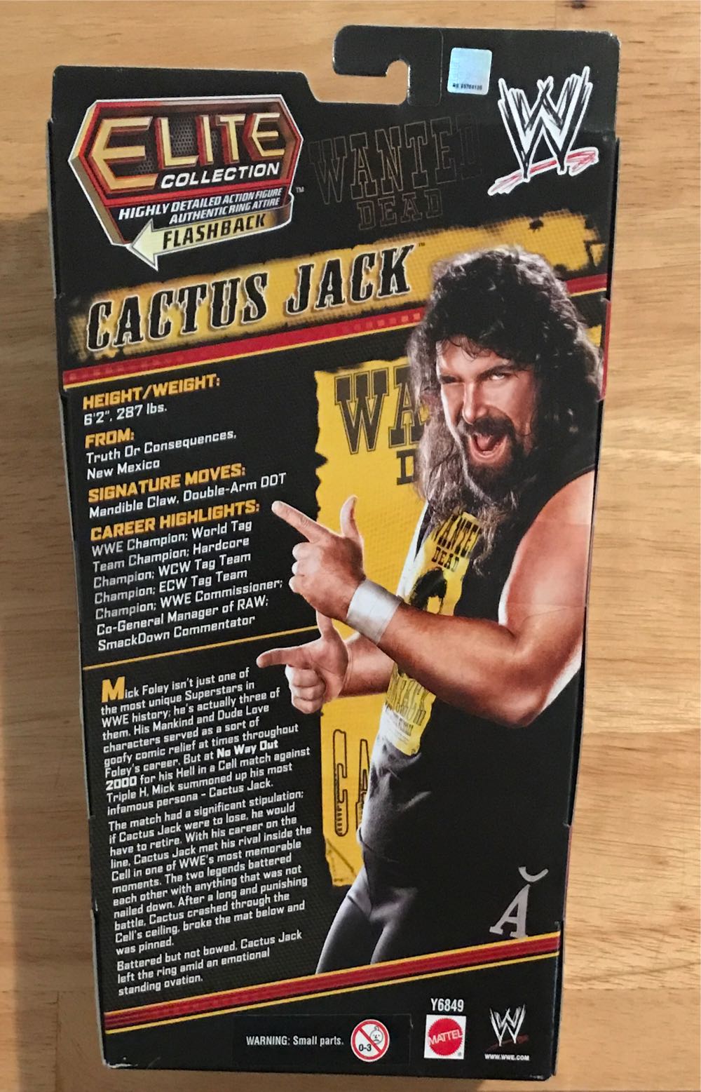 Cactus Jack - Mattel (WWE Elite Collection) action figure collectible [Barcode 746775236731] - Main Image 3