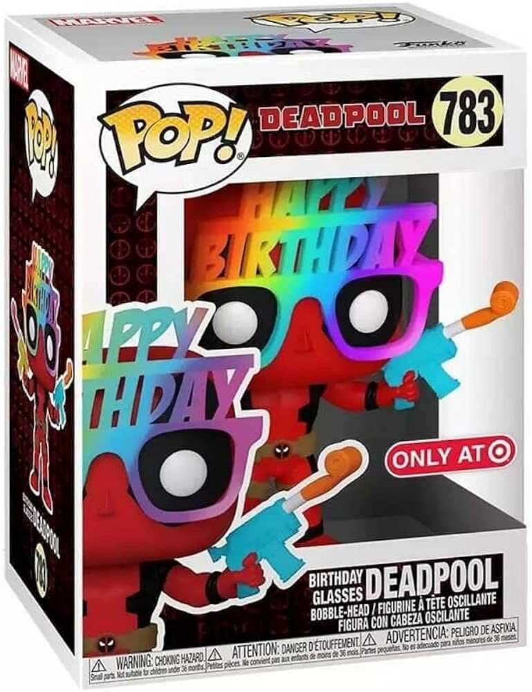 Marvel: Deadpool With Birthday Glasses #783 - Funko (Deadpool) action figure collectible [Barcode 889698546874] - Main Image 2