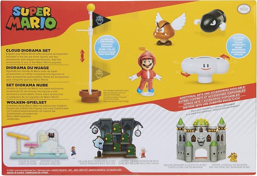 World of Nintendo: Super Mario: Cloud Diorama Set - Jakks Pacific, Inc (Super Mario) action figure collectible [Barcode 192995401990] - Main Image 2