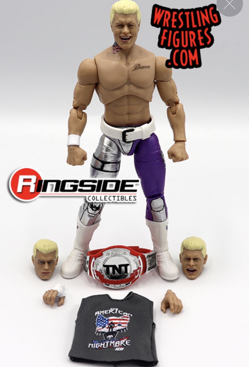 #27 Cody (RSC Exclusive) - Jazwares (AEW Unrivaled Collection Ringside Exclusive) action figure collectible [Barcode 191726389187] - Main Image 4
