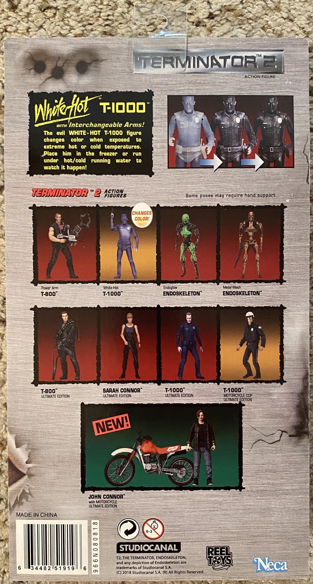 T-1000 (White Hot) - NECA, Inc. (Terminator 2: Future War) action figure collectible [Barcode 634482519196] - Main Image 2